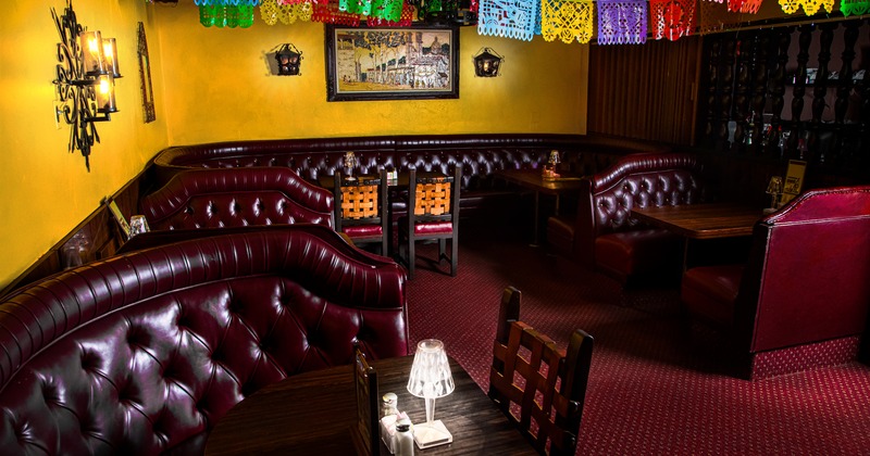 Dining area, booth tables