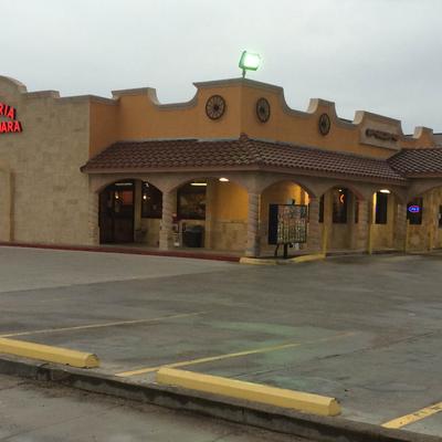 Restaurant's entrance, street view.