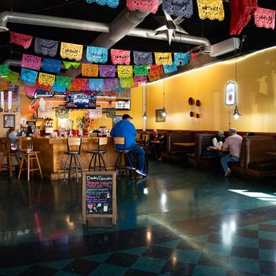 The restaurant's interior.