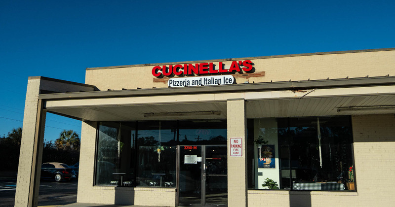 Restaurant exterior, entrance door