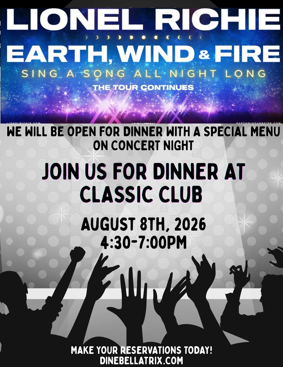 Dinner Night for Earth, Wind & Fire Concert event photo