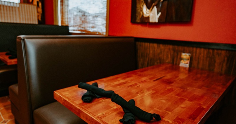 Interior, restaurant booths
