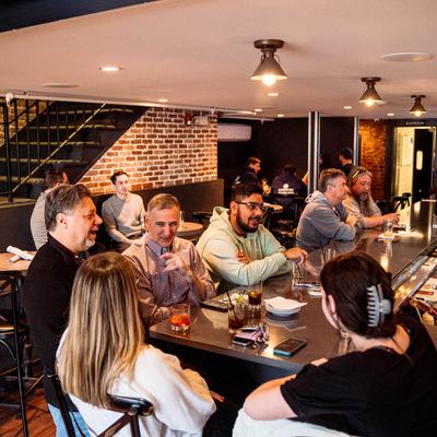 Customers having drinks.