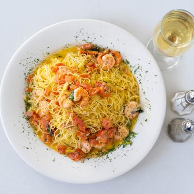 Angel Hair with Shrimp and Herb Wine Sauce photo