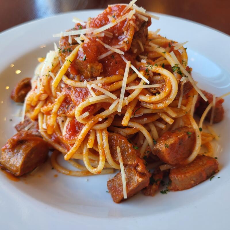 Spaghetti Marinara w/Italian Sausage photo