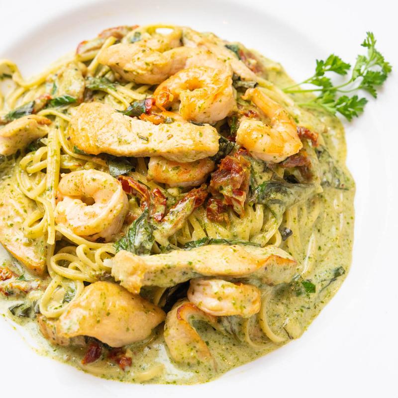 menu item 5 of 5, Chicken & Shrimp Creamy Pesto