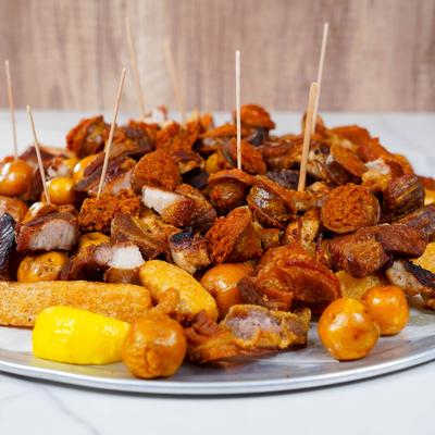 Colombian meat platter.