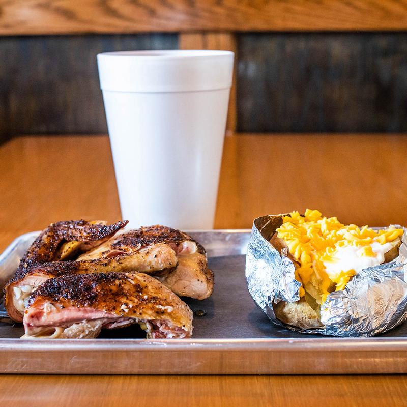 menu item 26 of 31, 1/2 BBQ Chicken Plate