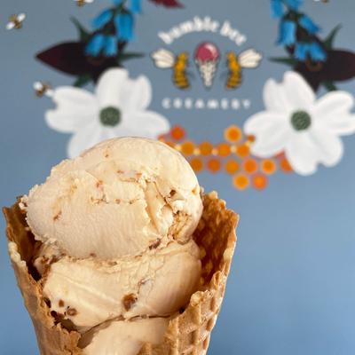 Sugar cookie Gelato waffle cone.