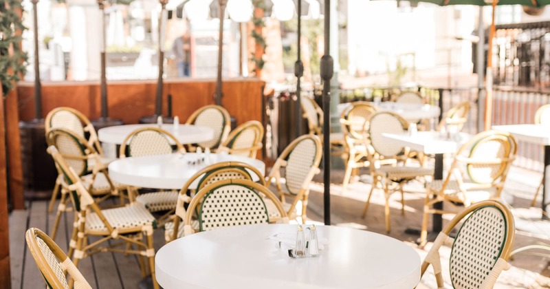 Exterior, tables and chairs