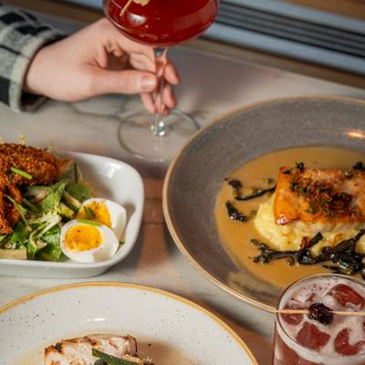 Dinner at Southpark Seafood in Portland including entrees and a cocktail