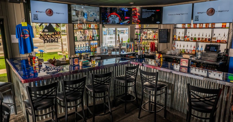 Interior, a bar with bar stools