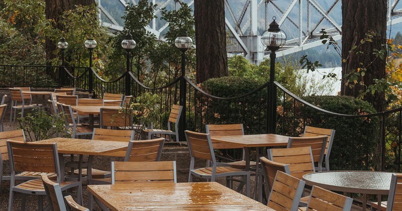 Outdoor patio seating