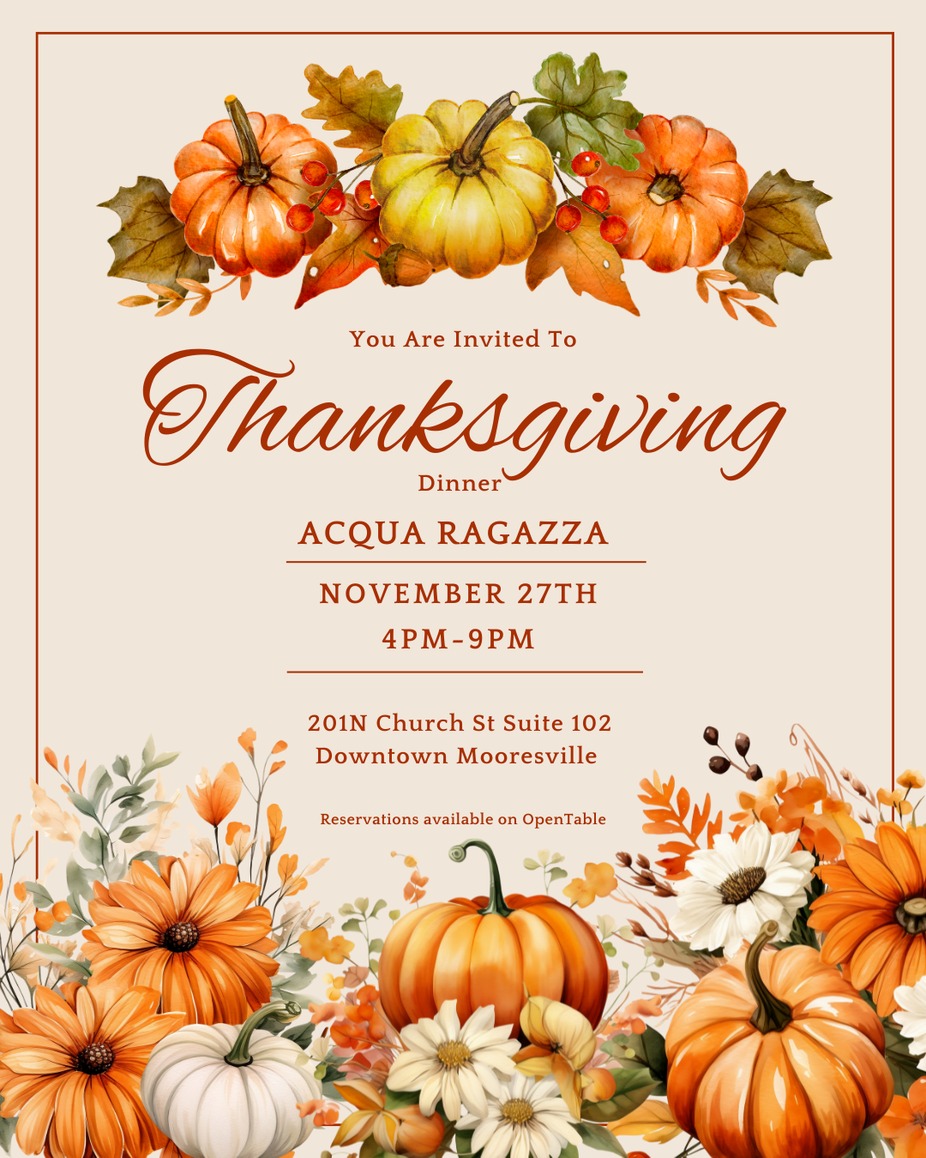 Thanksgiving at Acqua Ragazza event photo