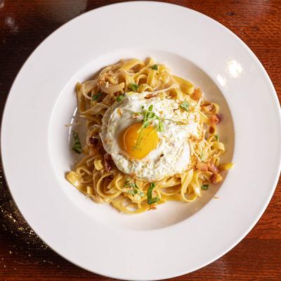 Fettuccine Carbonara.
