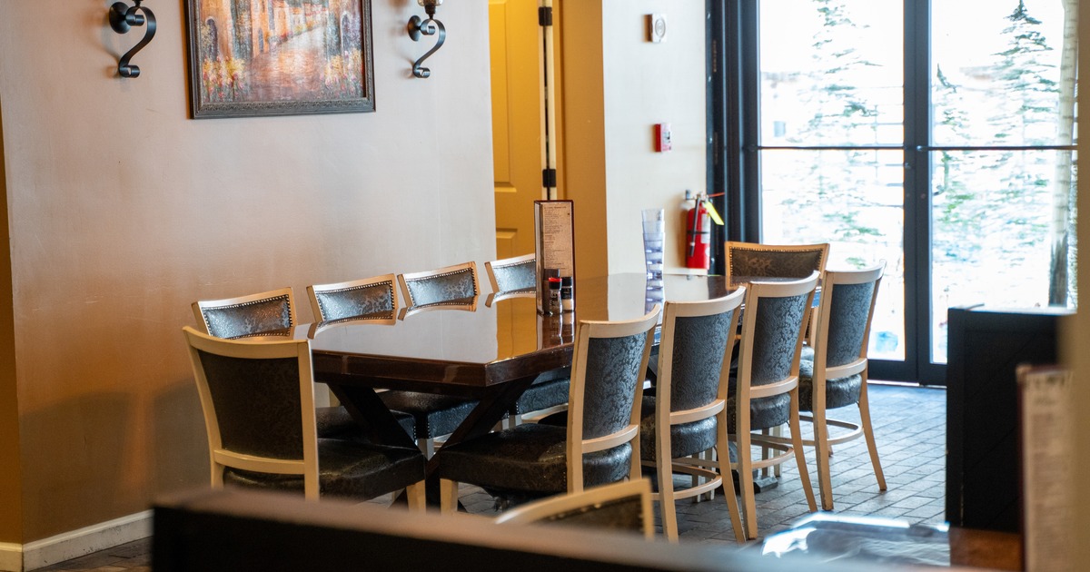 Interior, dining area by the window