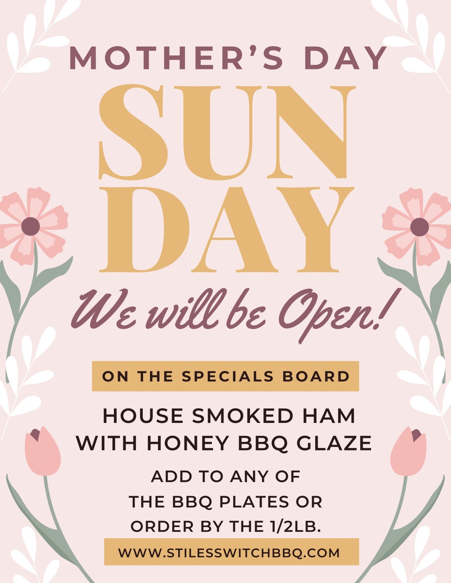 Daily specials for Sunday, May 10th