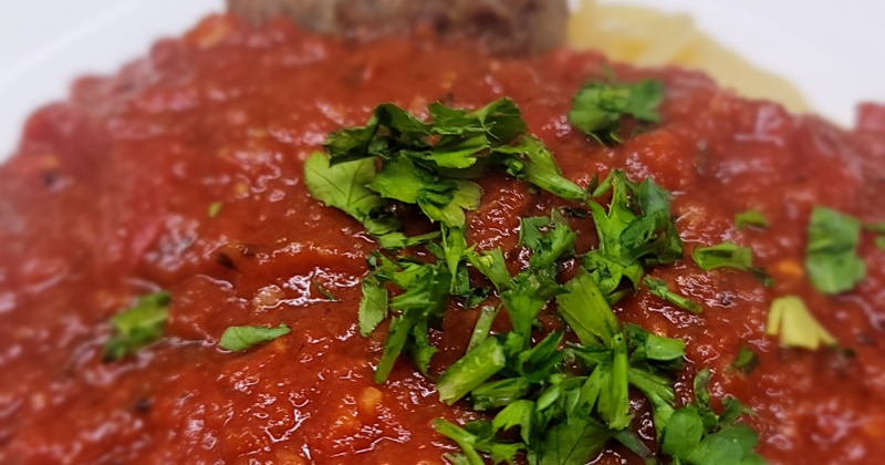 Tomato sauce, closeup