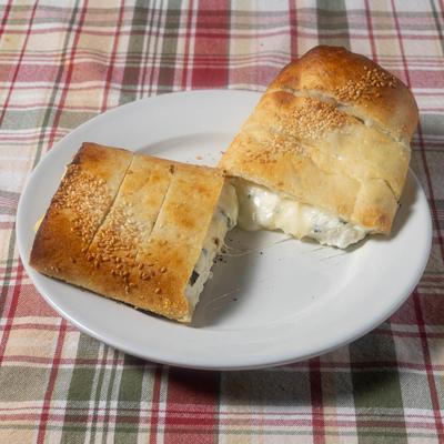 Spinach and Ricotta Cheese Calzone.