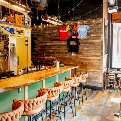 Industry East interior, bar area.