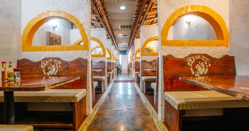 Interior, restaurant booths
