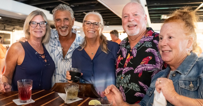 Customers posing for photo