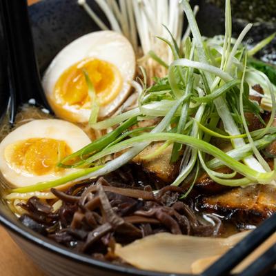 Spicy Tan Tan Ramen, close-up.