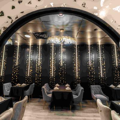 The interior of the restaurant.