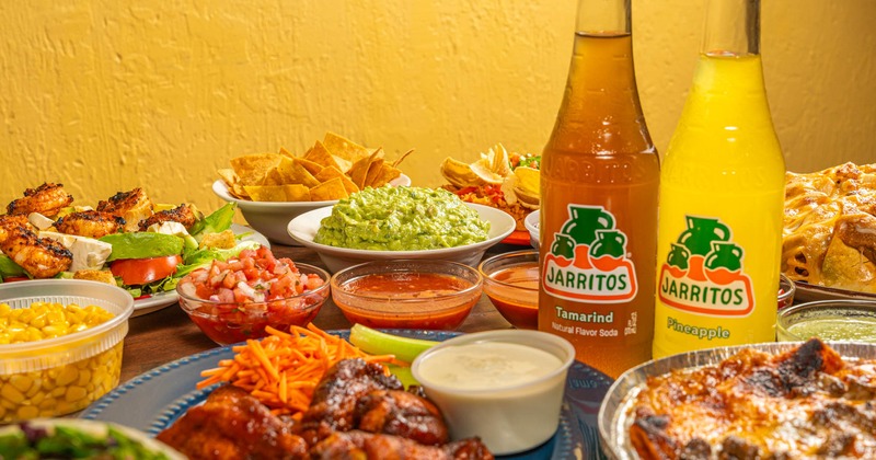 Food and drinks on the table