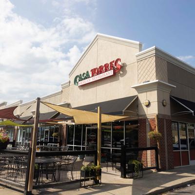 Outdoor patio, seating area.