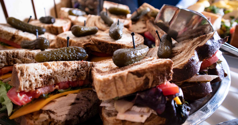 Plate with sandwiches