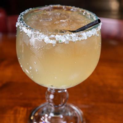 A glass of Top Shelf Margarita.