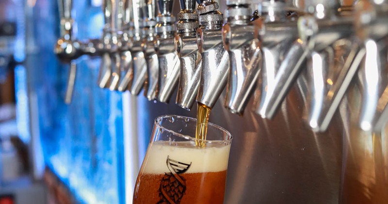 Beer being poured from the dispensary