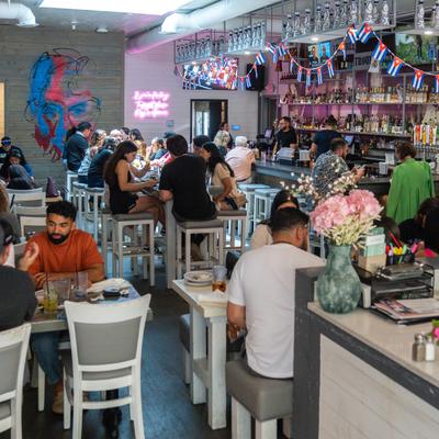 Guests at the restaurant.