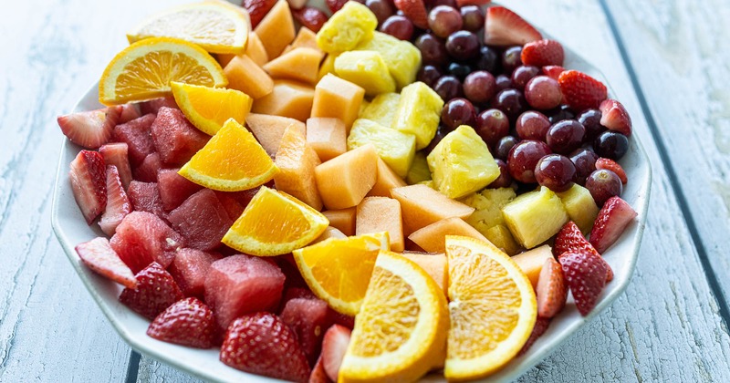 A fresh fruit salad