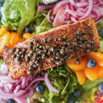 Seared Salmon Salad.