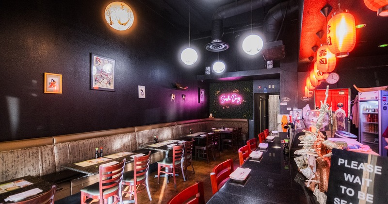 Sushi restaurant interior space