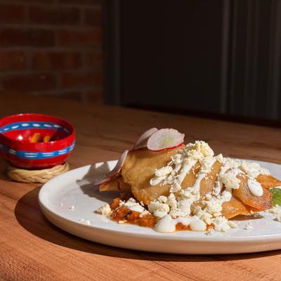 A plate of chilaquiles.