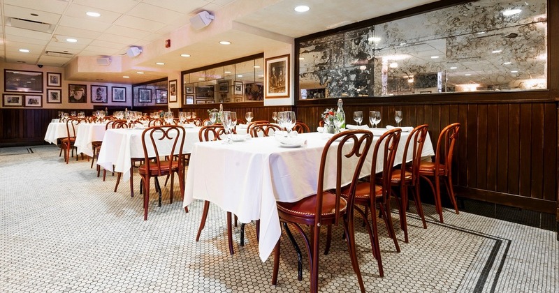 Interior, tables lined up