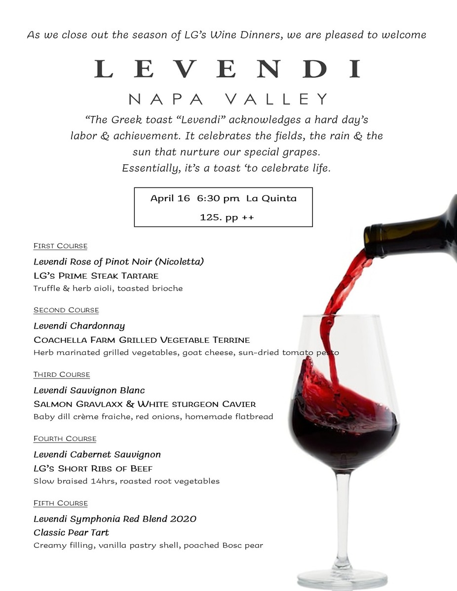 Levendi Wine Dinner event photo