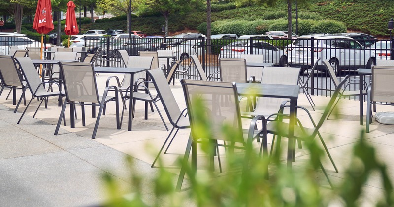 Exterior, patio, seating space