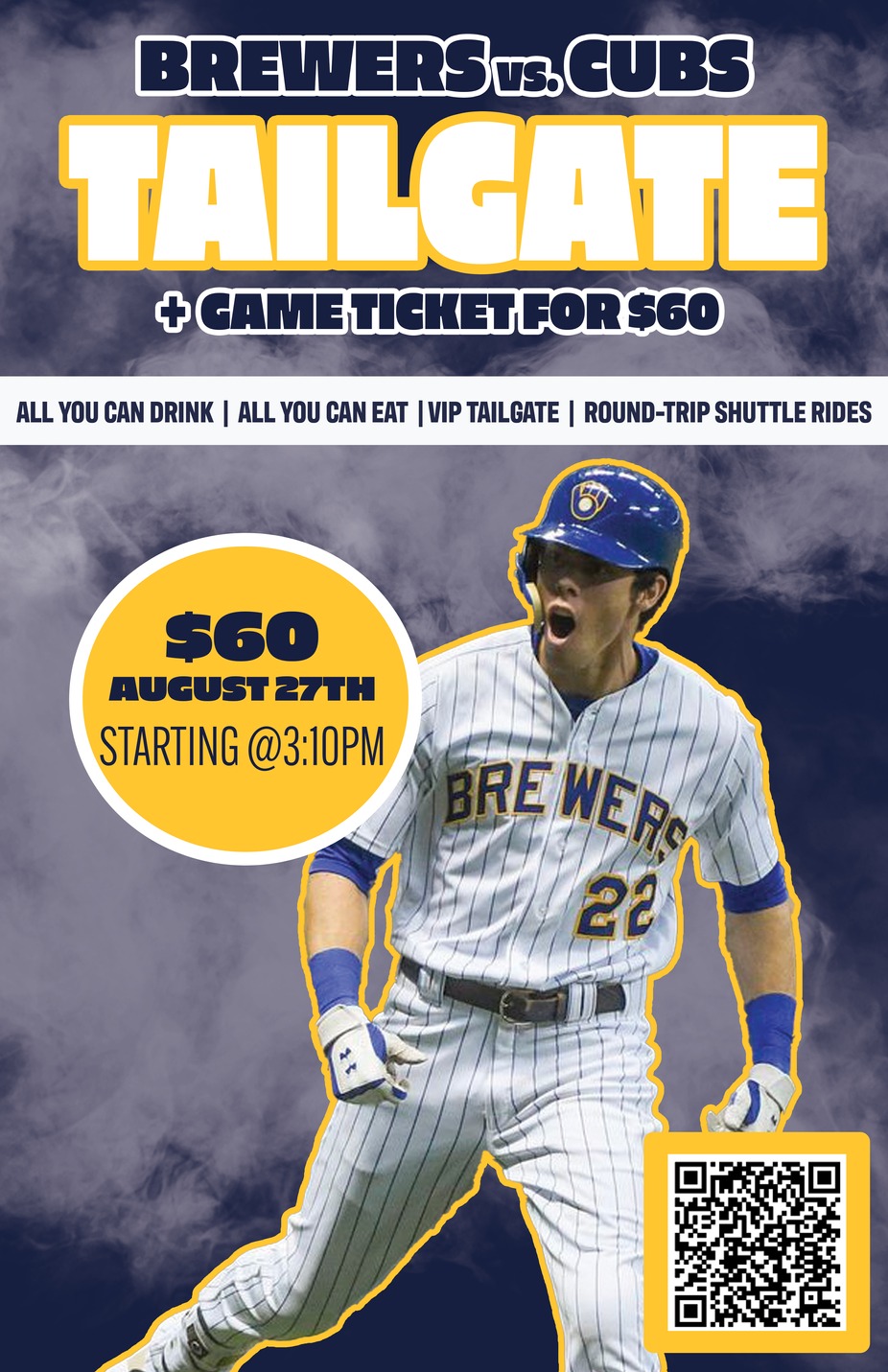 Brewers vs Cubs Tailgate + Ticket Package event photo