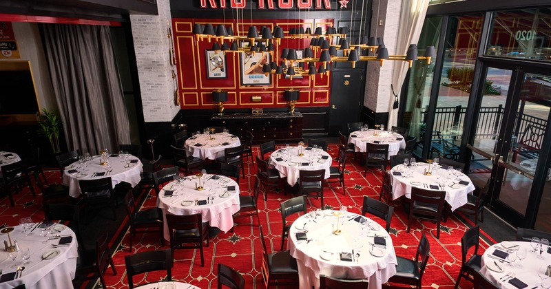 View of a dining space from above