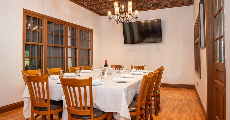 Elegant private dining room perfect for a small dinner gathering