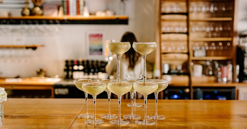 A few glasses of drinks at the bar