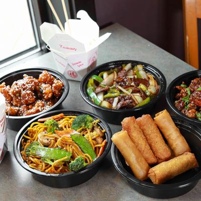 Various food on the table.
