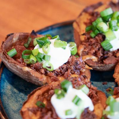 Potato Skins, close up.