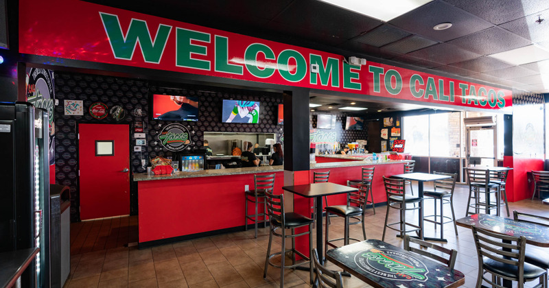 Interior, bar area in the back