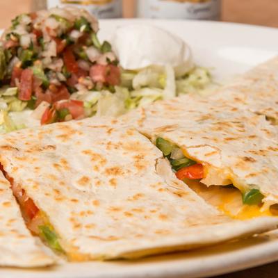 Quesadillas, with guacamole, sour cream, and pico de gallo
