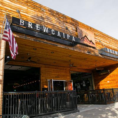 The front porch and the American flag.